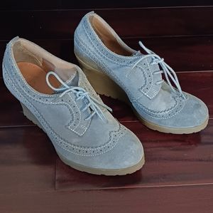 Dr Martens Sita Lace Up Wedge Wedges Gray